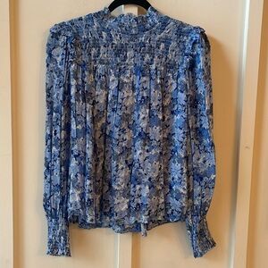 & Other Stories Blue Floral Blouse